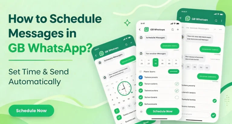 How to Schedule Messages in GB WhatsApp ?